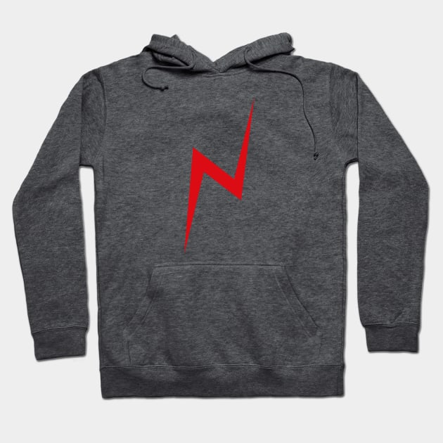 Lightning bolt (red) Hoodie by helengarvey